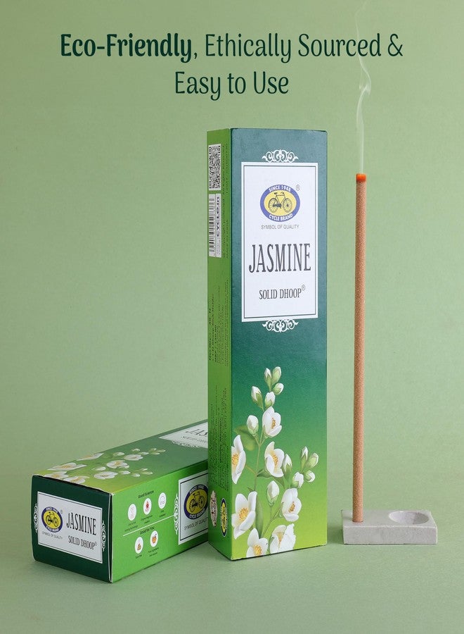 سايكل أعواد بخور سايكل بيور ياسمين الصلبة الخالية من الخيزران | رائحة زهرية مهدئة | تدوم طويلاً وصديقة للبيئة | 50 عودًا + حامل مجاني - Image 4